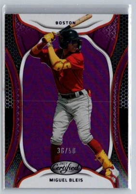 2023 Panini Chronicles Certified Mirror Purple /50 Miguel Bleis #44 - Image 1 of 2