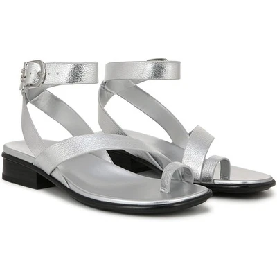 Naturalizer Women Birch Ankle Strap Sandals Size US 8M Silver Faux Leather - Image 1 of 4