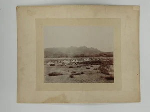 York & Lancaster Regiment India Military Camp Tents Mountains c1890 VTG Photo - Picture 1 of 2