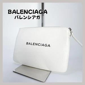Pochette Balenciaga Everyday usata buone condizioni pochette minimalista pelle nera - Foto 1 di 11
