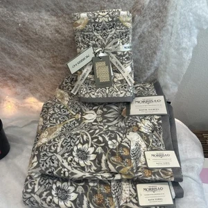 William Morris Strawberry Thief Velour Bath And Hand Towel Set of 4- NWT - Picture 1 of 4