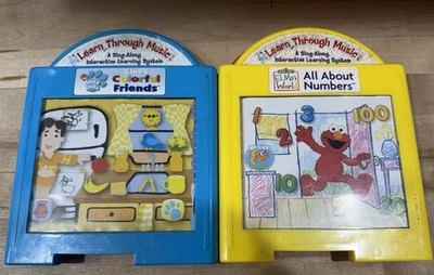 Learn Through Music Lot 2 Cartridges Elmo Blue Clues All About Numbers & Friends - Image 1 of 4