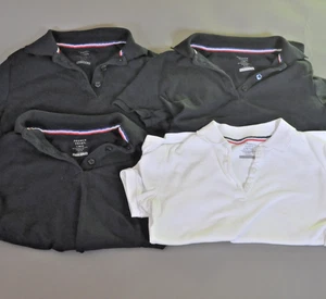 French Toast ~ School Uniform Shirts ~ Size L 10/12 Large ~ Blue White ~Lot of 4 - Picture 1 of 8