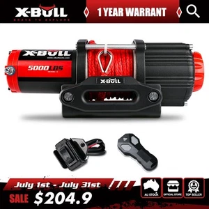 X-BULL Electric Winch 12V 5000LBS Wireless Synthetic Rope ATV 4WD Trailer Boat - Picture 1 of 15