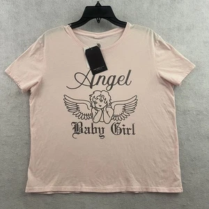Angel T-Shirt Damen Größe Small zartrosa Junk Food Tee Baby Mädchen Logo NEU - Bild 1 von 12