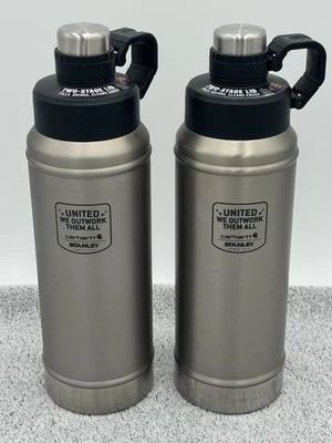 (2) Carhartt x Stanley Classic Vacuum Water Bottles 36oz Stainless Two-Stage Lid - Image 1 of 4