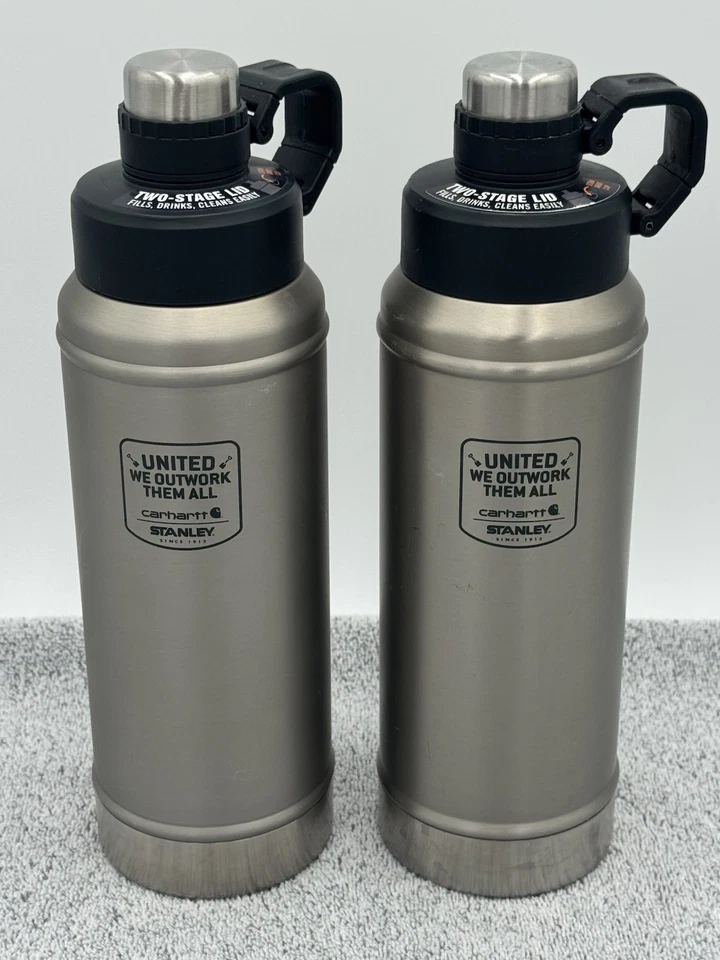 (2) Botellas de agua al vacío Carhartt x Stanley Classic 36 oz acero inoxidable tapa de dos etapas Foto 1 de 4