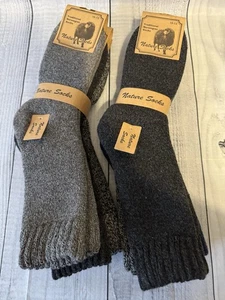 3 Pair of Nature MEN'S WOOL NORWEGIAN SOCKS INSULATED SOCKS - Picture 1 of 5