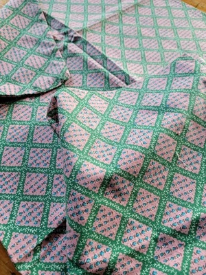 DE COLECCIÓN SACO DE ALIMENTACIÓN COMPLETO - Pequeño estampado azul rosas floral ROSA Verde SIN ABRIR tela de algodón Foto 1 de 4