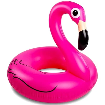 Aufblasbarer Flamingo Schwimmring für Erwachsene in Rosa, 114 Zentimeter - Bild 1 von 2