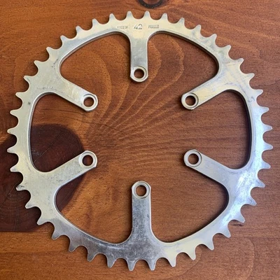 Vintage TA SPECIALITES TA Cyclotoutist 42t x 80mm bcd 6 Bolt ROAD Chainring NOS - Image 1 of 4