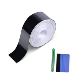  Glanz Schwarz Vinyl Wrap Klebeband Selbstklebend 1 Zoll x 30 Fuß Hochglanz Schwarz - Bild 1 von 7