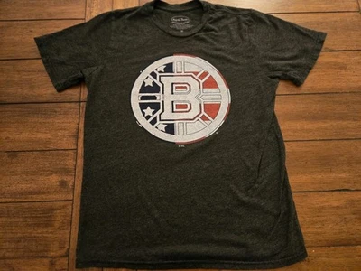 Boston Bruins Majestic Threads Men's NHL Hockey T-Shirt Size M Charcoal Gray  - Image 1 of 4