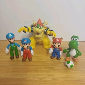 Super Mario Figure Bundle x 5 Figures Mario, Luigi, Yoshi, Bowser Jakks - Picture 1 of 4