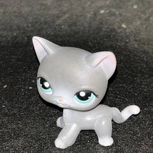 Littlest Pet Shop LPS #126 Shorthair Gray Cat Vtg Y2K 2004 Authentic - Imagen 1 de 6