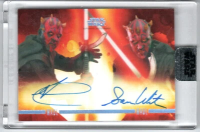 STAR WARS 2019 STELLAR SIGNATURES RAY PARK SAM WITWER DARTH MAUL AUTOGRAPH 18/25 - Image 1 of 2