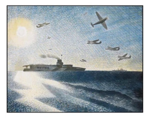 HMS Glorious in Arctic by WW2 War Artist Captain Eric Ravilious - Picture 1 of 1