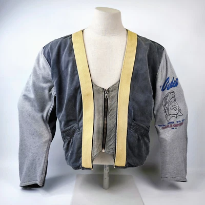 Chevignon Jacke THE CADET Gr. XL anthrazit grau / Leder Stoff Mix vintage - Bild 1 von 4