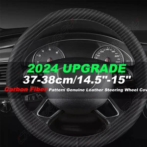 DIY Black Genuine Leather Car Steering Wheel Cover for Kia Forte Koup Forte5 - Picture 1 of 9