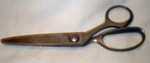 Forbici da cucito artigianali vintage Gingher Brasile metallo cromato rosatura zig zag - Foto 1 di 4