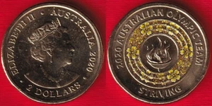 Australia 2 dollars 2020 km# 3916 "Tokyo Olympic - Striving" COLORED UNC - Picture 1 of 1