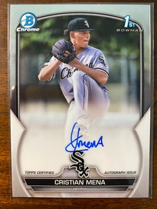 2023 Bowman Chrome Cristian Mena #CPA-CM 1st Auto White Sox