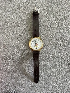 Vintage Disney Time Works Mickey Mouse Quartz Wrist Watch Stainless Steel - Picture 1 of 5