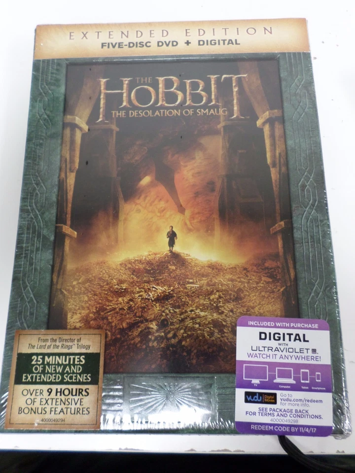 DVD The Hobbit: The Desolation Of Smaug (Extended Edition) 5-Disc Set NEW SEALED - Image 1 of 2