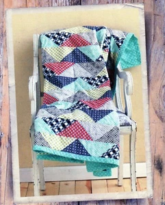 ~ Pull-Out Sewing Instructions For Gorgeous Geometric Patchwork Blanket ~  - Picture 1 of 2