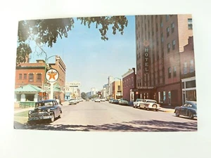 Postcard Abilene KS Vintage Street View Classic Cars - Picture 1 of 2