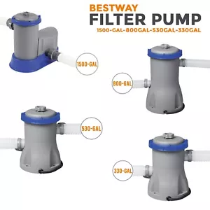 Bestway Flowclear Filter Pump 330/530/800/1500 gal Above Ground Swimming Pool - Picture 1 of 12