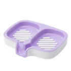 Space-Saving Soap Tray Durable Dish Fast Drainage Dual Compartment For Bathroom
