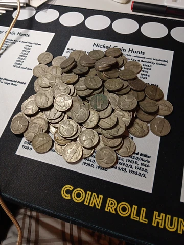 👉(100) 1942-1945 SILVER Wartime Nickels 35% Silver Cover