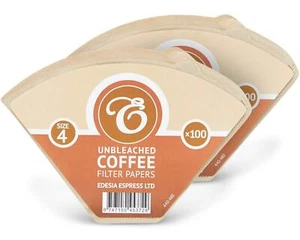 200 Kaffeefilterpapier Größe 4, Kegelform, ungebleicht braun - Bild 1 von 4