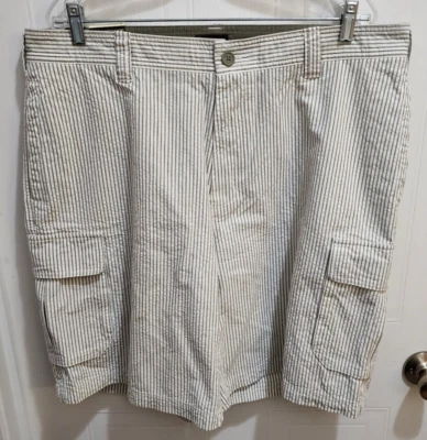 Pantalones Cortos Carga Seersucker Marinos Azul y Blanco St. John's Bay Para Hombre Talla 40 Nuevos con Etiquetas Foto 1 de 4