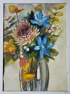 Original painting Water Color 9x12 - Spring flowers - Picture 1 of 3