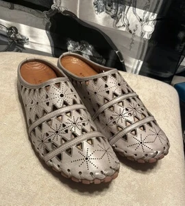 Spring Step Fusilade Gray Leather Mule Size 41 - Picture 1 of 8