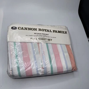 Vintage Cannon Royal Family 4 Piece Sheet Set No Iron Percale - Picture 1 of 3