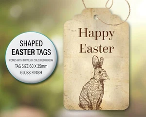 Easter Gift Tags. Basket Tags for Easter, Bunny gift tag. Happy Easter tag 24e - Picture 1 of 3
