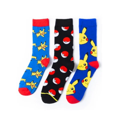 POKÉMON Pokemon Pikachu Paar Socken UK 6-8,5 bequem lässig Neuheit Geschenk UK