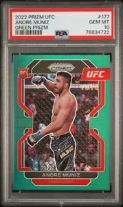 2022 Panini Prizm UFC Andre Muniz Green Prizm Retail SP PSA 10 POP 1 - Picture 1 of 3