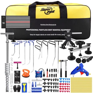 118X Universal Car Dent Paintless Repair Kits Tools Puller Push Rods Removal Bod - Picture 1 of 21
