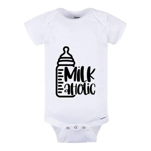 Baby Bodysuit Milk A Holic Gangsta Napper Funny Graphic Print NEW Set Of 2 - Picture 1 of 4
