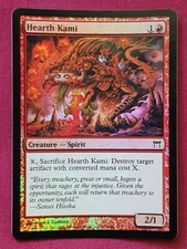 Magic The Gathering CHAMPIONS OF KAMIGAWA FOIL HEARTH KAMI single red card MTG