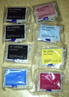 8 Ink Cartridge (5 Colour + 3 Black) for Epson R200 R220 R300 R320 R340 RX500 - Image 1 of 2