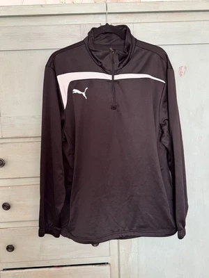 Puma Men’s Quarter Zip Pullover Black & White Size XL EUC - Image 1 of 4