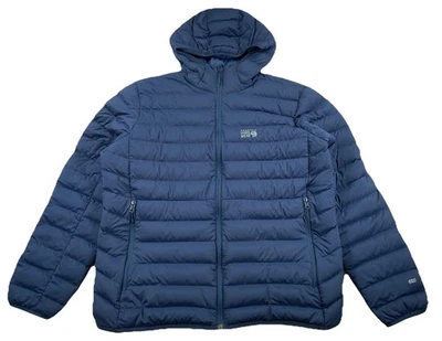 Mountain Hardwear Deloro 650 Plumón Cremallera Completa Sudadera con Capucha Azul Luna Para Hombre XXL (Manchas) Foto 1 de 4