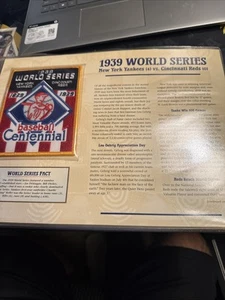 WILLABEE & WARD 1939 NEW YORK YANKEES WORLD SERIES PATCH AND PAGE. Baseball - Picture 1 of 5