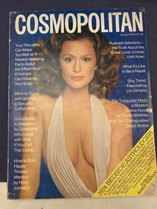 Jan 1974 Cosmopolitan Magazine Women's Issues Fashion Valentino Lauren Hutton - Picture 1 of 11