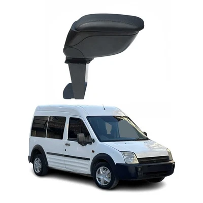 Apoyabrazos consola central negro para Ford Transit Connect 2010-2013 cuero plástico Foto 1 de 4